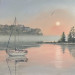 Mooring in the Mist 24 x 36 Oil and Wax